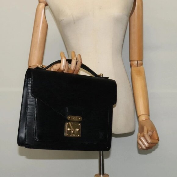 LOUIS VUITTON Epi Monceau 28 Hand Bag Black M52122 LV Auth bs29218 - Picture 1 of 16